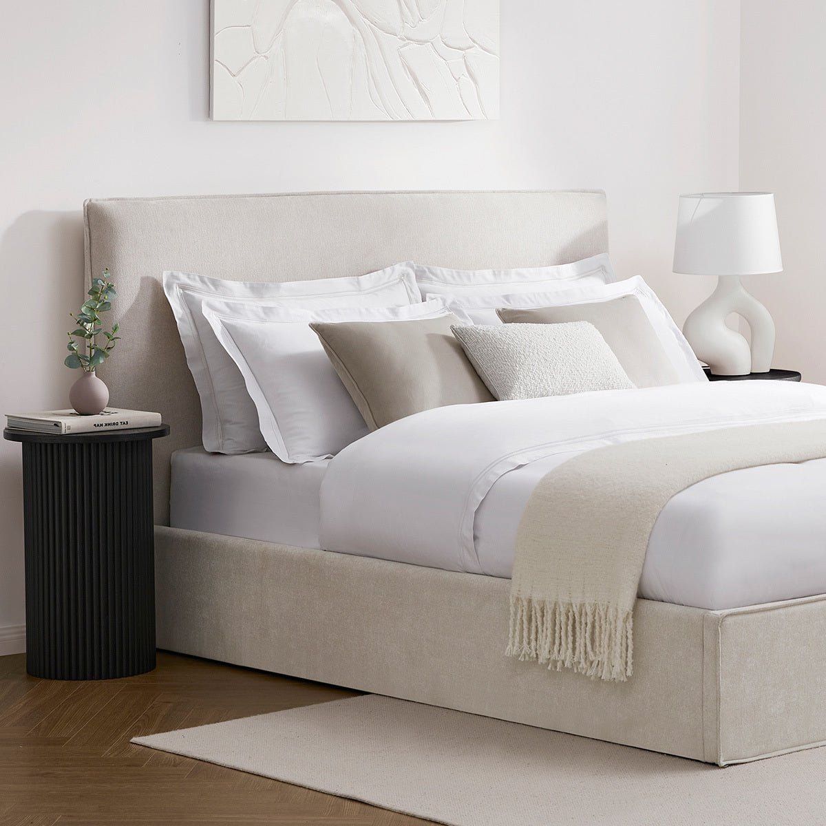 LiomoraOslo Ottoman Storage Bed - Ivory