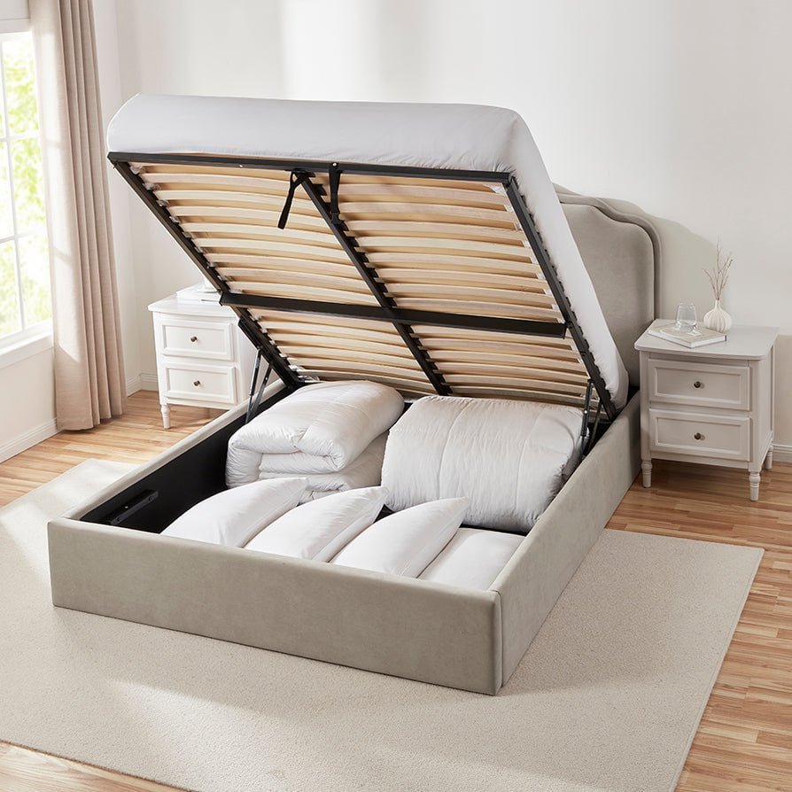 LiomoraWiltshire Ottoman Storage Bed - Stone - Image 8