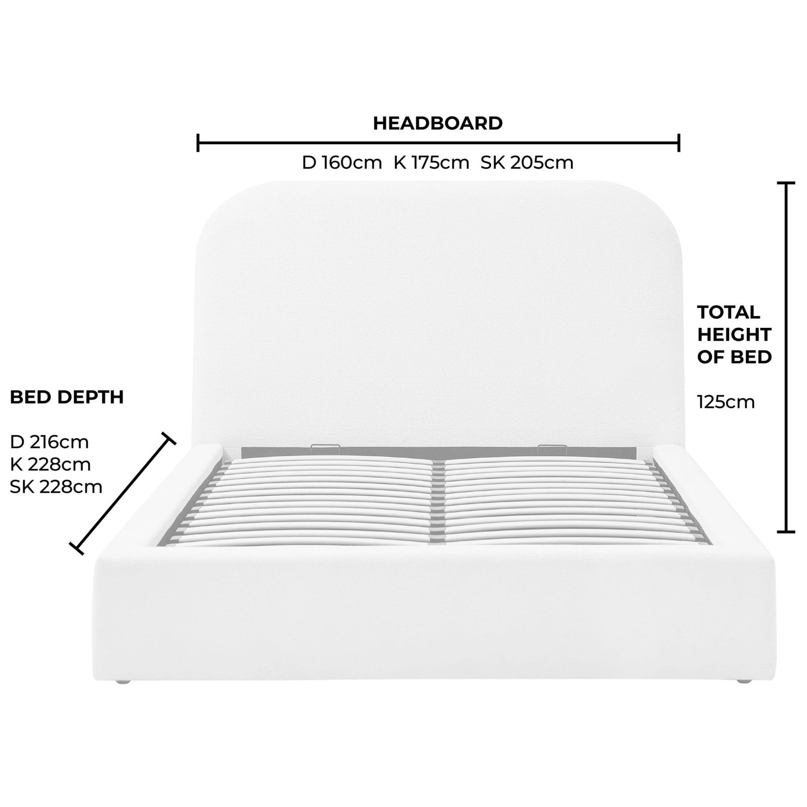 LiomoraAintree Ottoman Storage Bed - Teddy Cream - Image 15