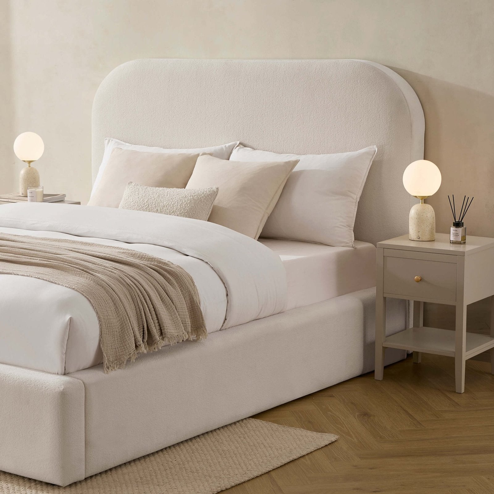 LiomoraAintree Ottoman Storage Bed - Teddy Cream - Image 5