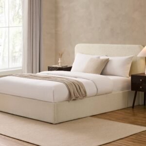 LiomoraAscot Bouclé Ottoman Storage Bed - Off White