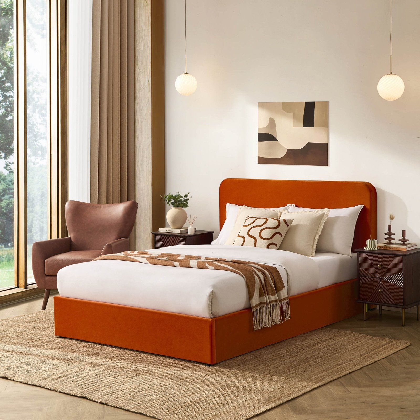 LiomoraAscot Ottoman Storage Bed - Bright Orange - Image 7
