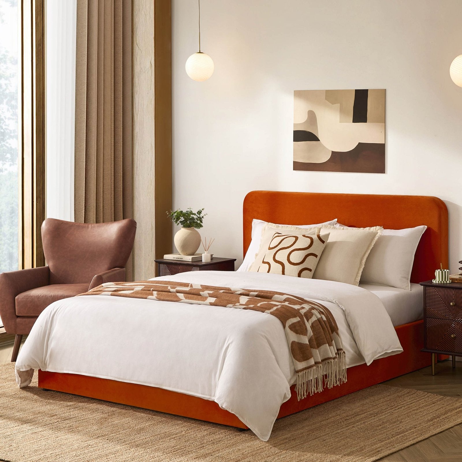 LiomoraAscot Ottoman Storage Bed - Bright Orange - Image 4