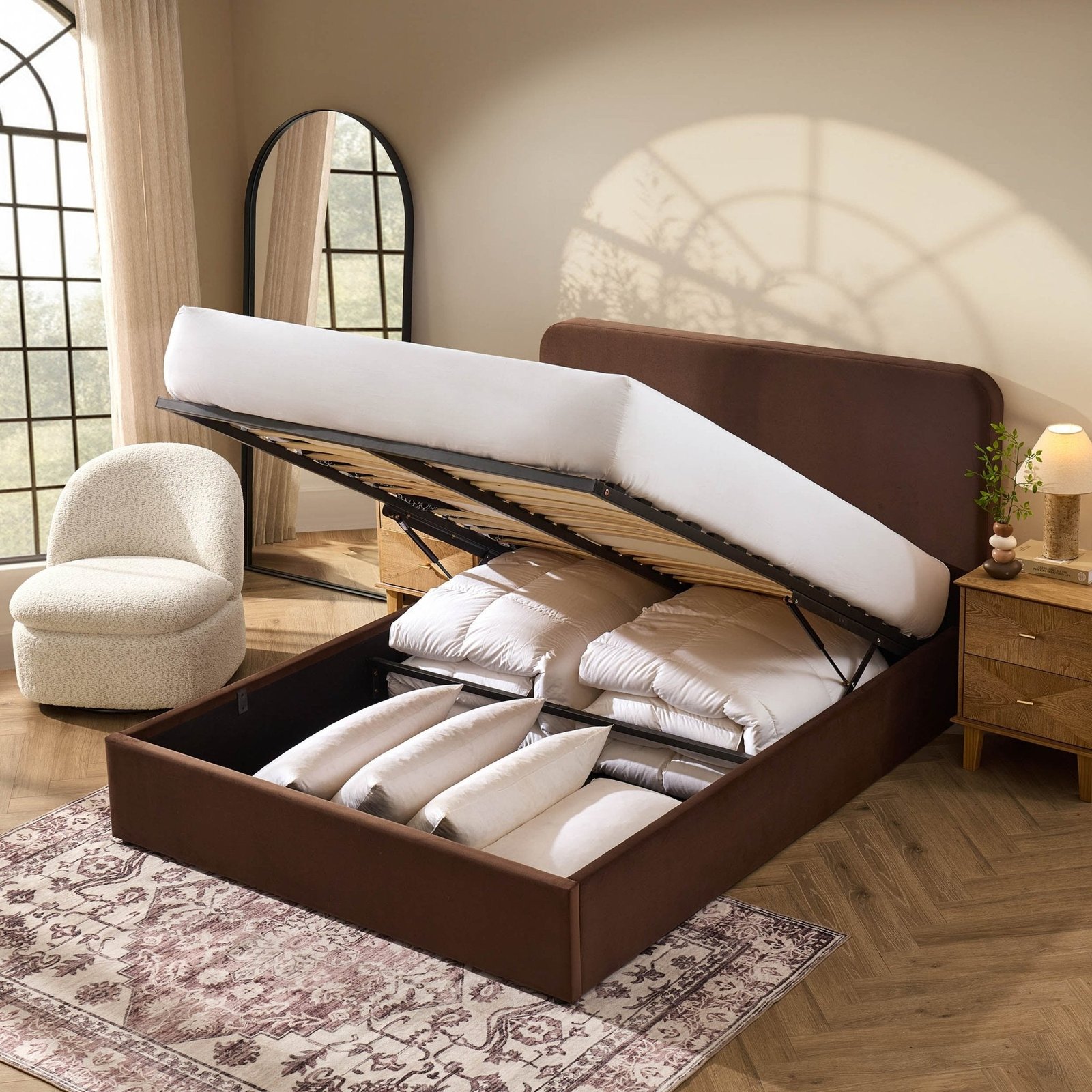 LiomoraAscot Ottoman Storage Bed - Cappuccino - Image 5