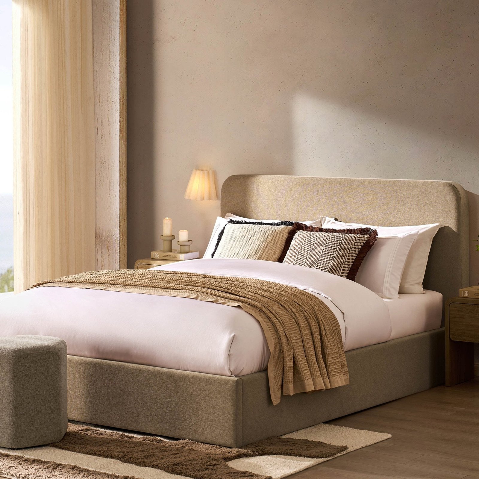 LiomoraAscot Ottoman Storage Bed - Oatmeal - Image 4