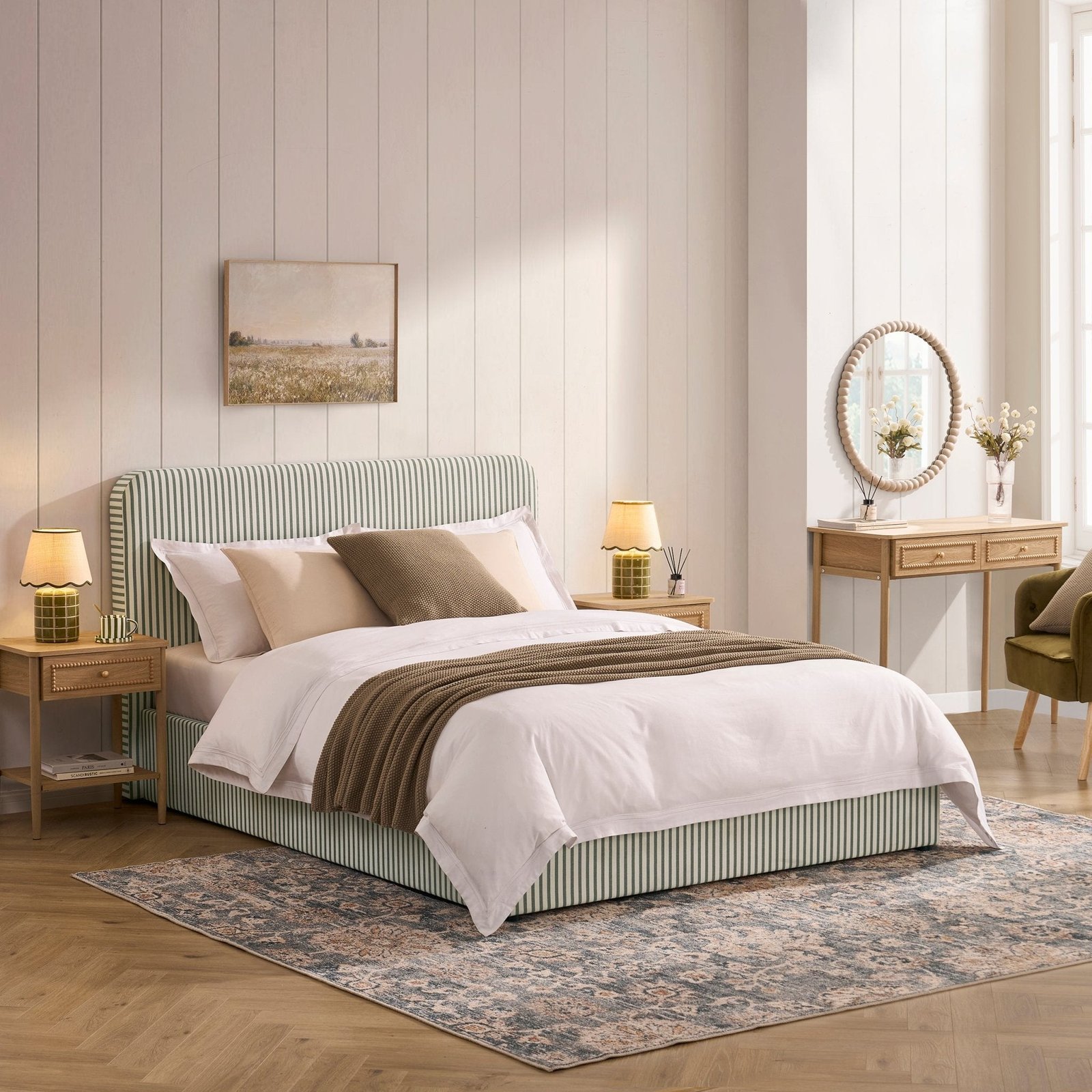 LiomoraAscot Ottoman Storage Bed - Sage Stripe - Image 6