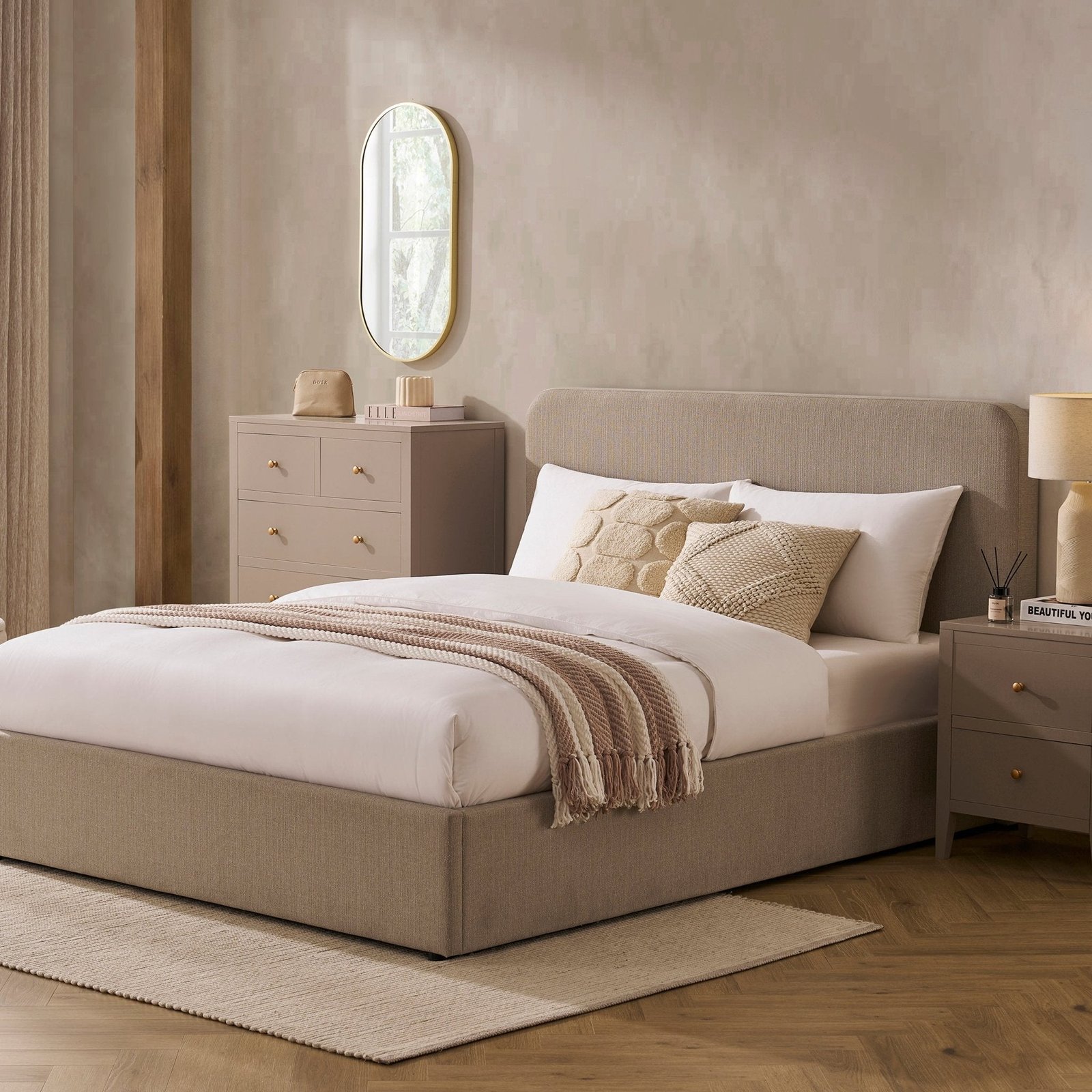 LiomoraAscot Ottoman Storage Bed - Stone Grey - Image 6