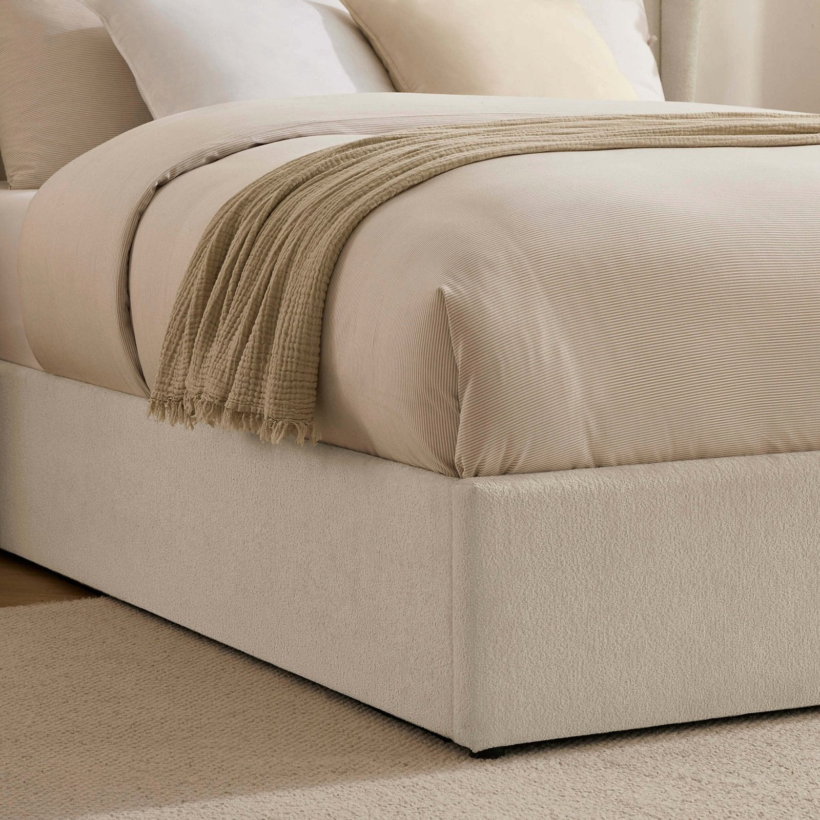 LiomoraBerkeley Ottoman Storage Bed - Chenille Ecru - Image 9