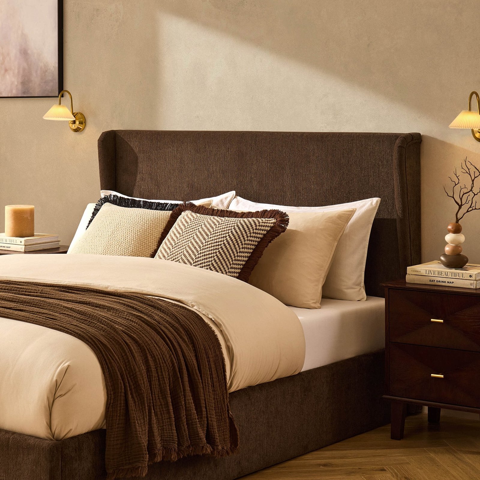 LiomoraBerkeley Ottoman Storage Bed - Textured Cappuccino - Image 7
