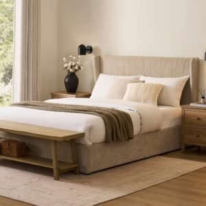 LiomoraBerkeley Ottoman Storage Bed - Textured Oatmeal