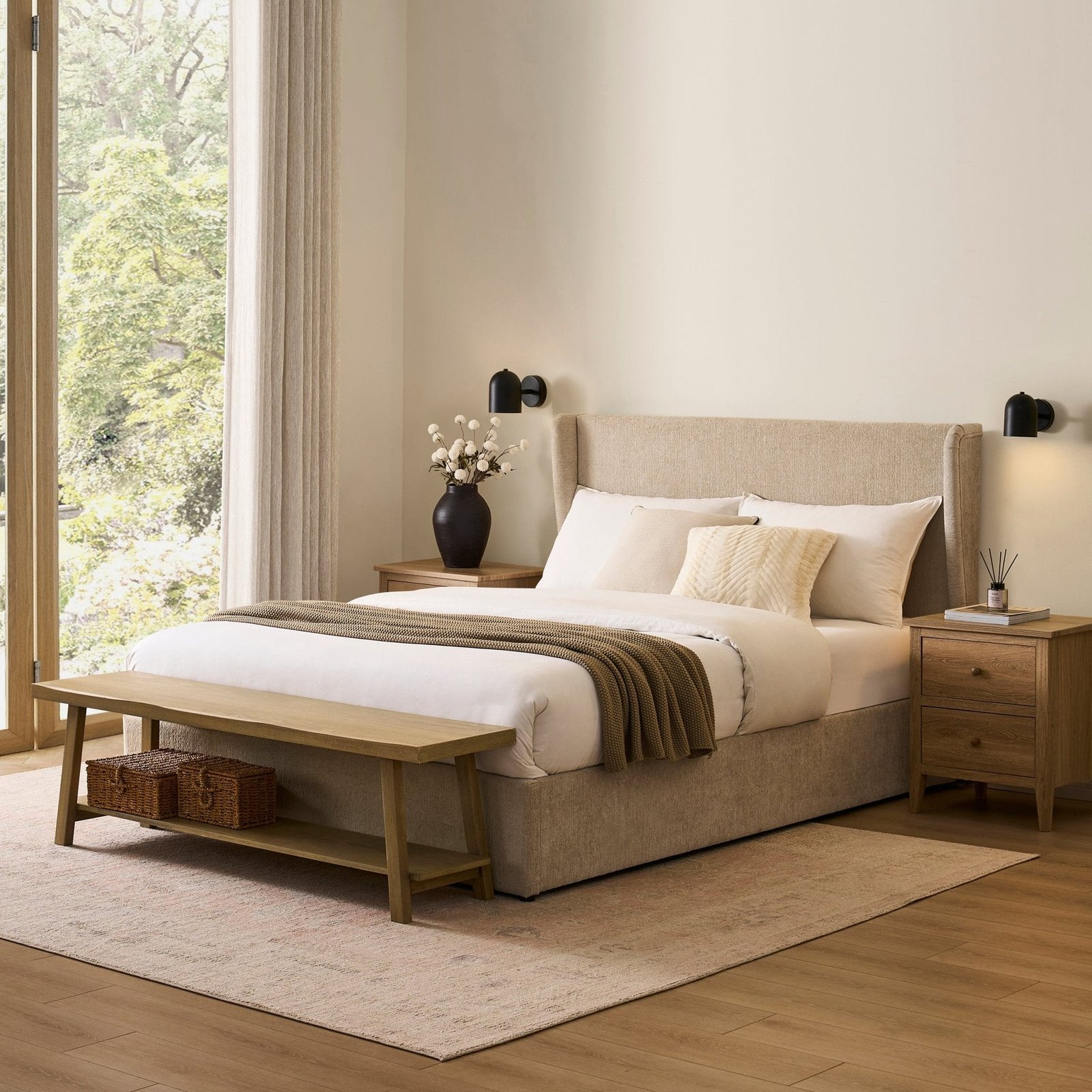 LiomoraBerkeley Ottoman Storage Bed - Textured Oatmeal - Image 4
