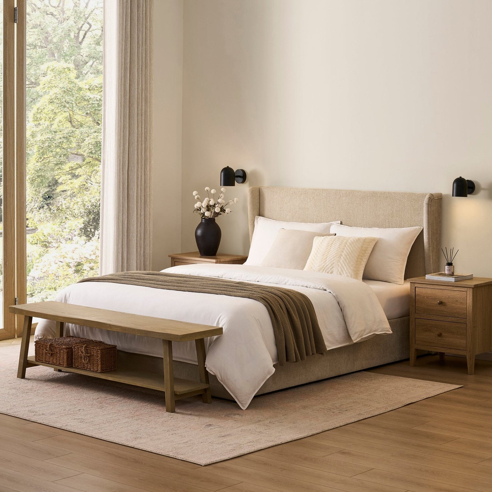 LiomoraBerkeley Ottoman Storage Bed - Textured Oatmeal - Image 9