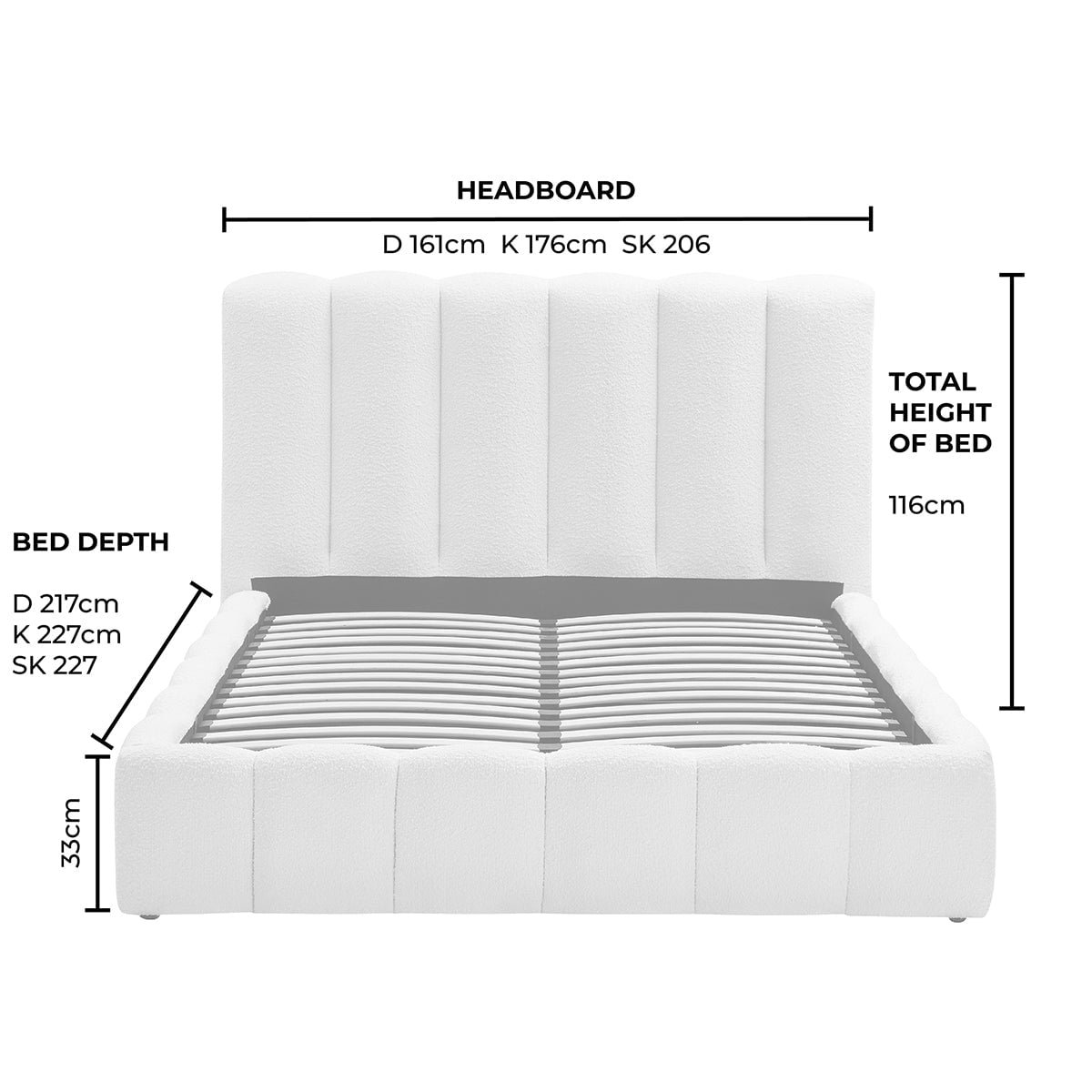 LiomoraCheshire Boucle Ottoman Storage Bed - Off White - Image 12