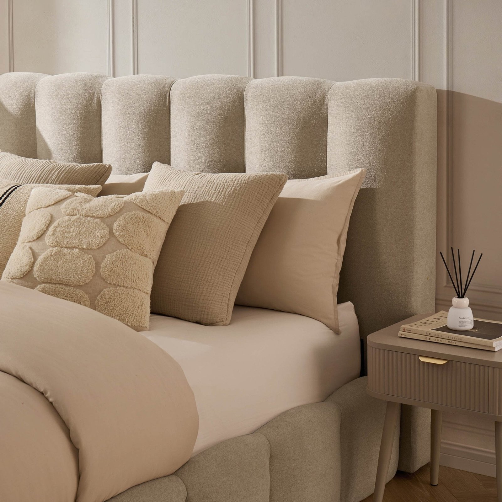 LiomoraCheshire Ottoman Storage Bed - Chenille Oatmeal - Image 8