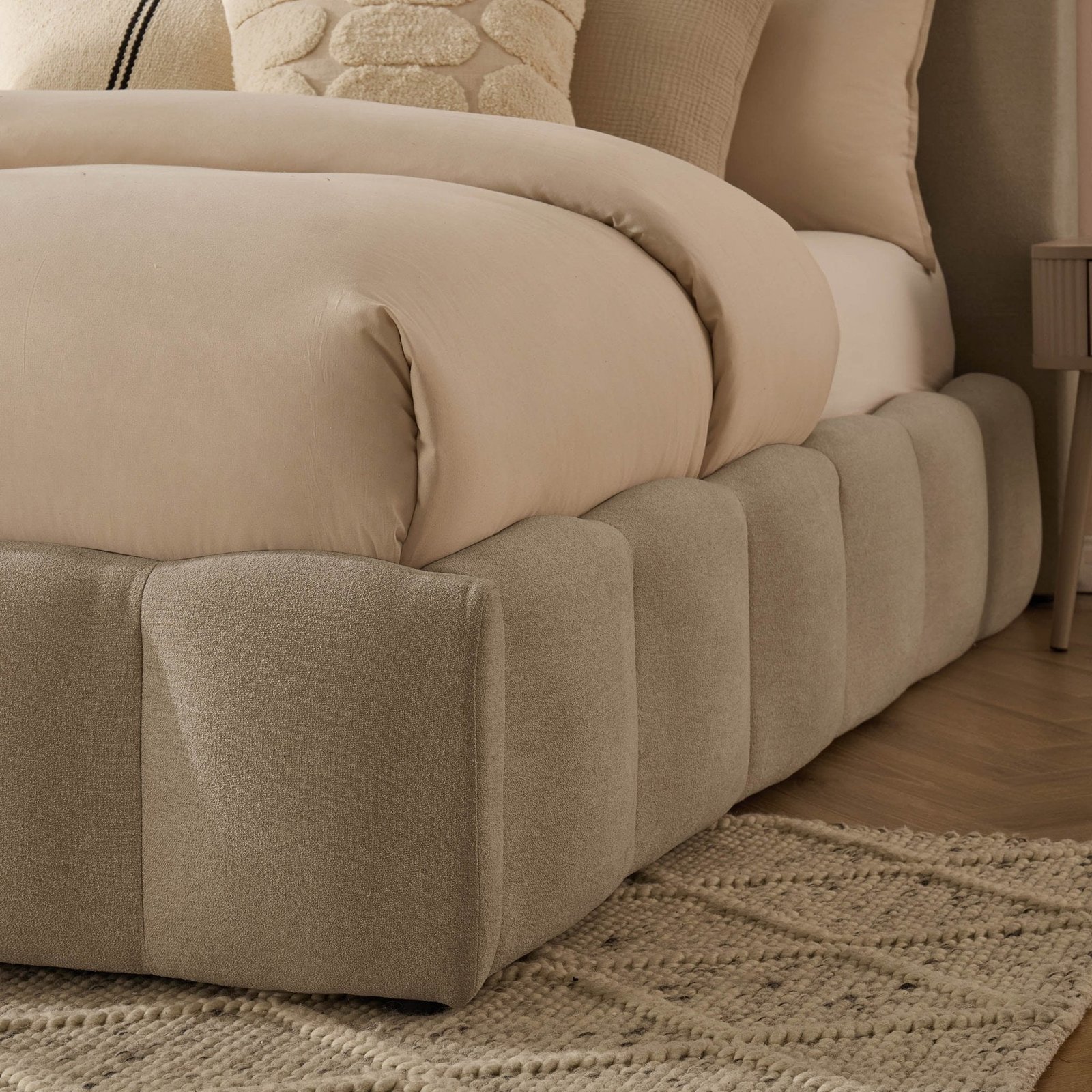 LiomoraCheshire Ottoman Storage Bed - Chenille Oatmeal - Image 9