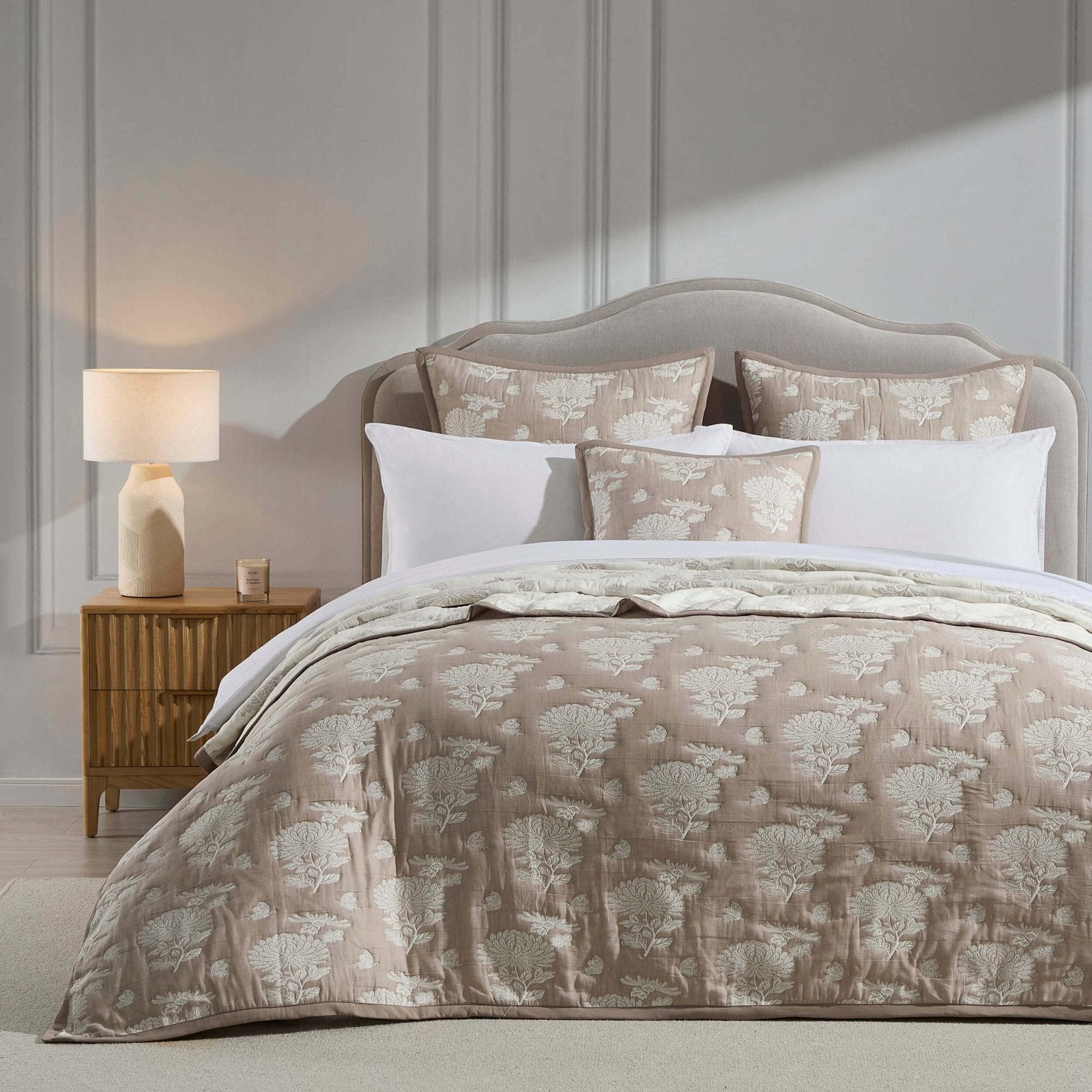 LiomoraWiltshire Chenille Ottoman Storage Bed - Light Grey - Image 3