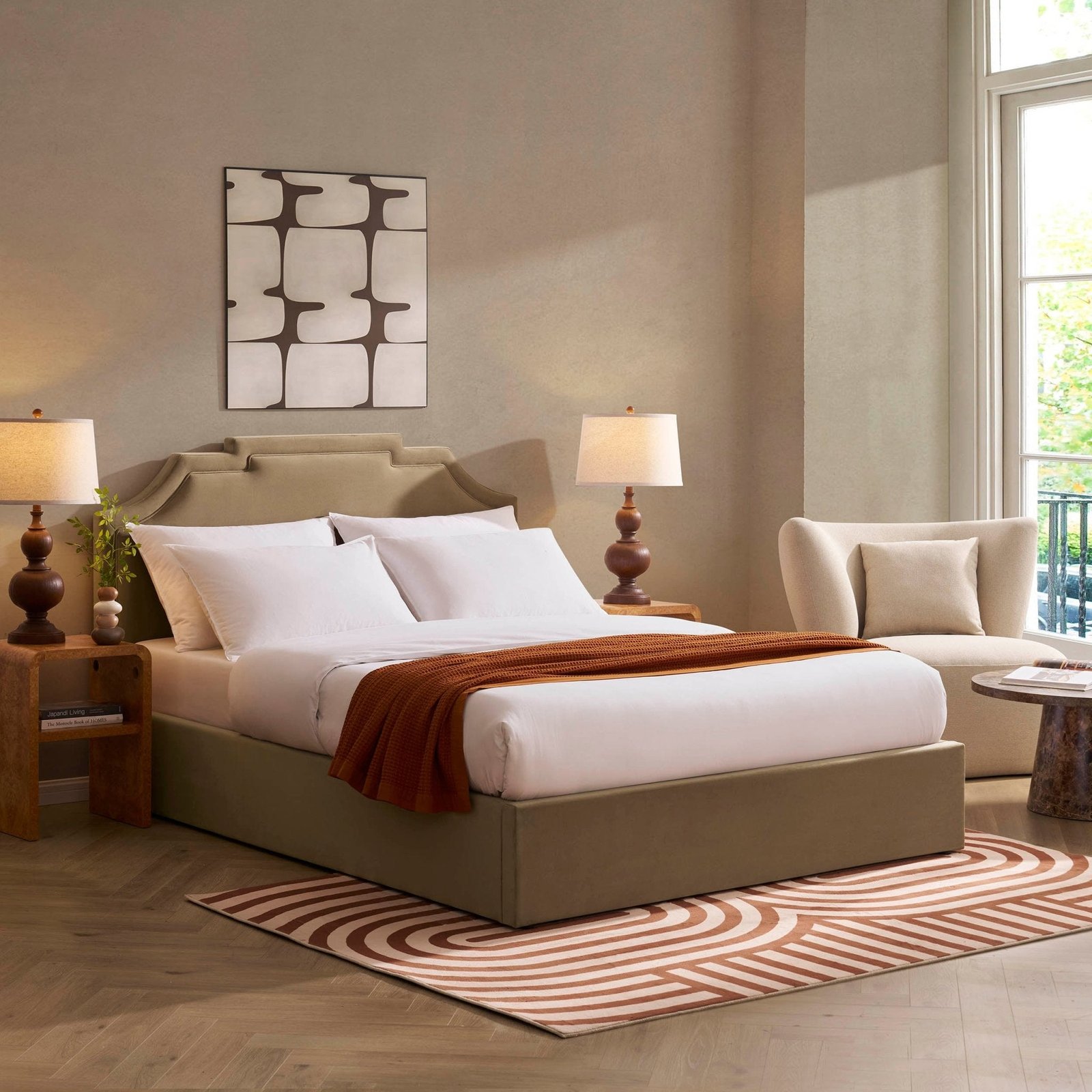 LiomoraDelphi Ottoman Storage Bed - Latte - Image 4