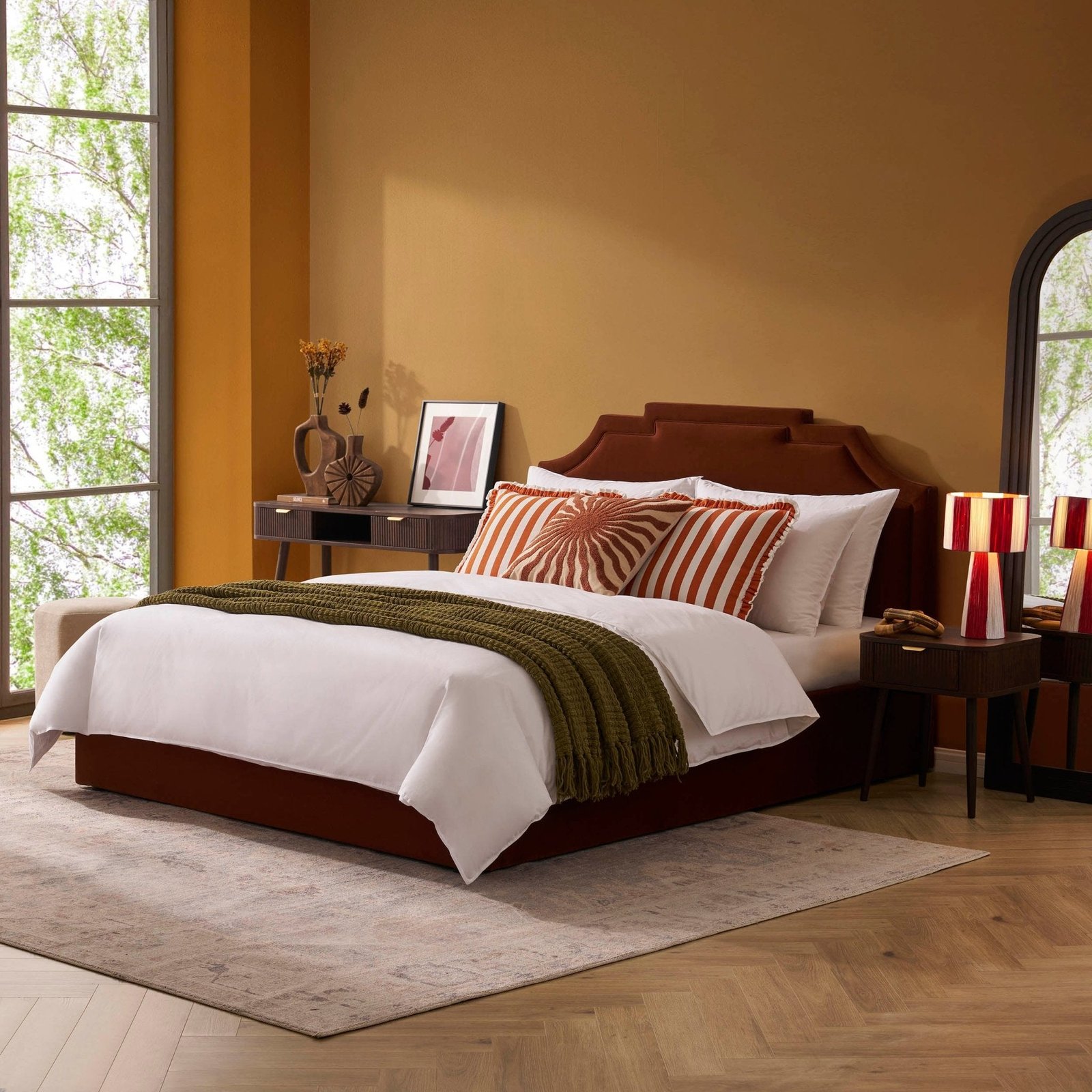 LiomoraDelphi Ottoman Storage Bed - Terracotta