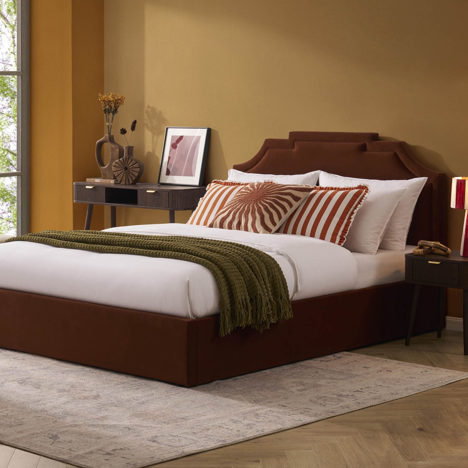 LiomoraDelphi Ottoman Storage Bed - Terracotta - Image 4