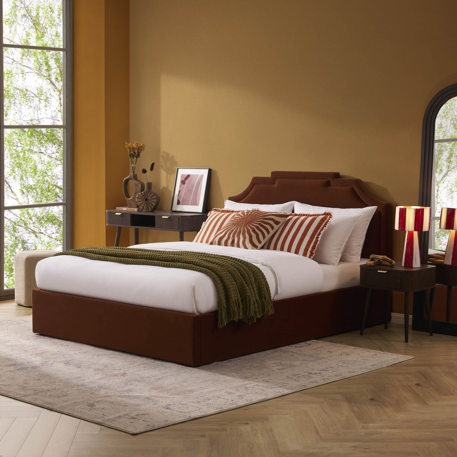 LiomoraDelphi Ottoman Storage Bed - Terracotta - Image 5