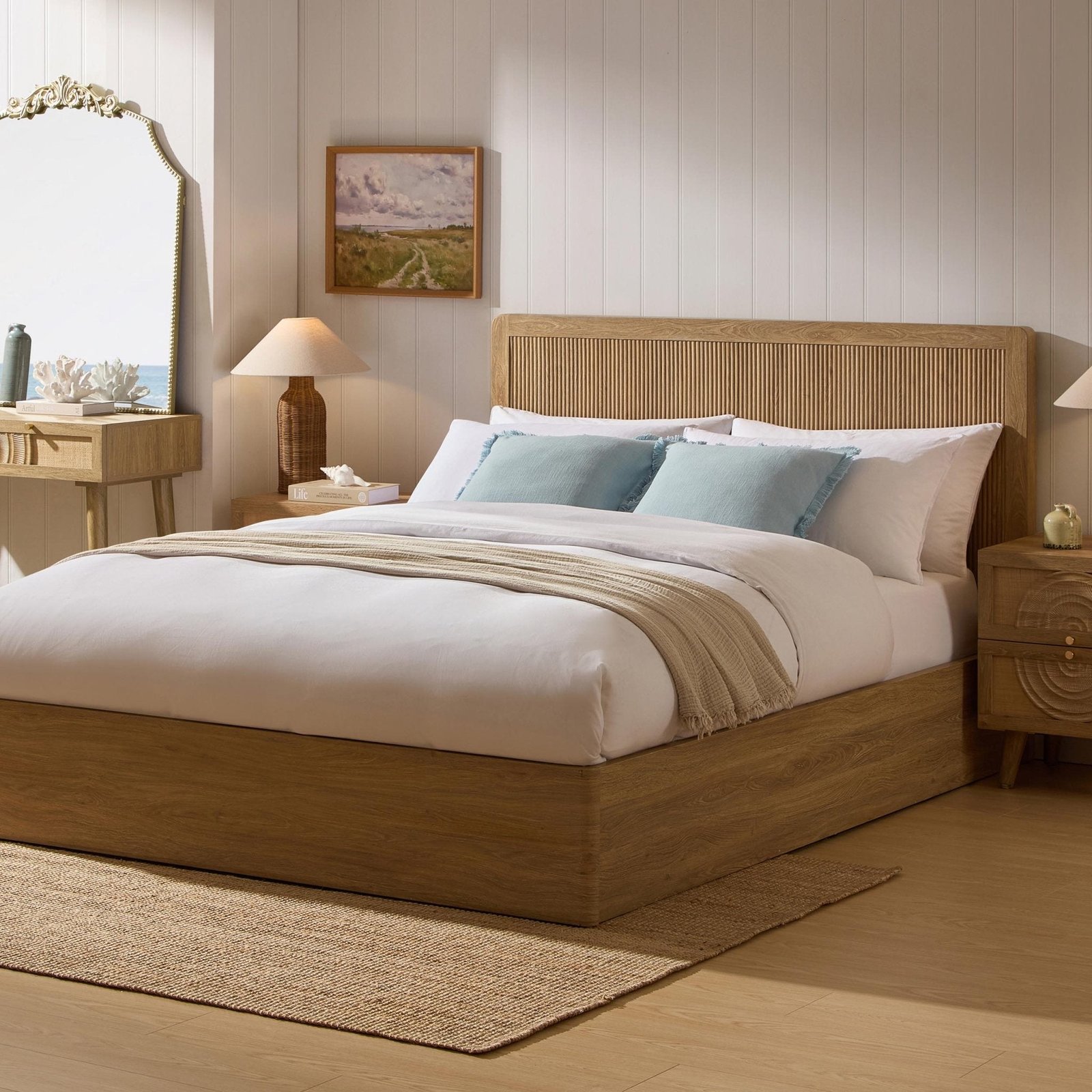 LiomoraHattie Ottoman Storage Bed - Light Wood - Image 6