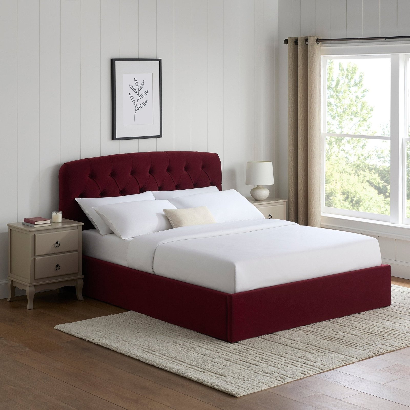 LiomoraHebden Ottoman Storage Bed - Berry - Image 9