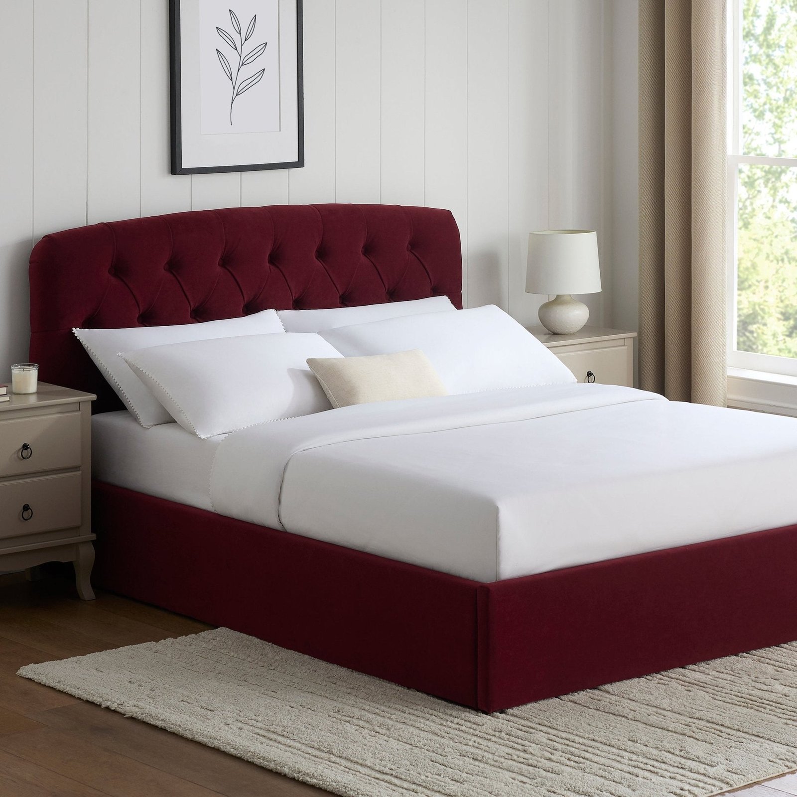 LiomoraHebden Ottoman Storage Bed - Berry