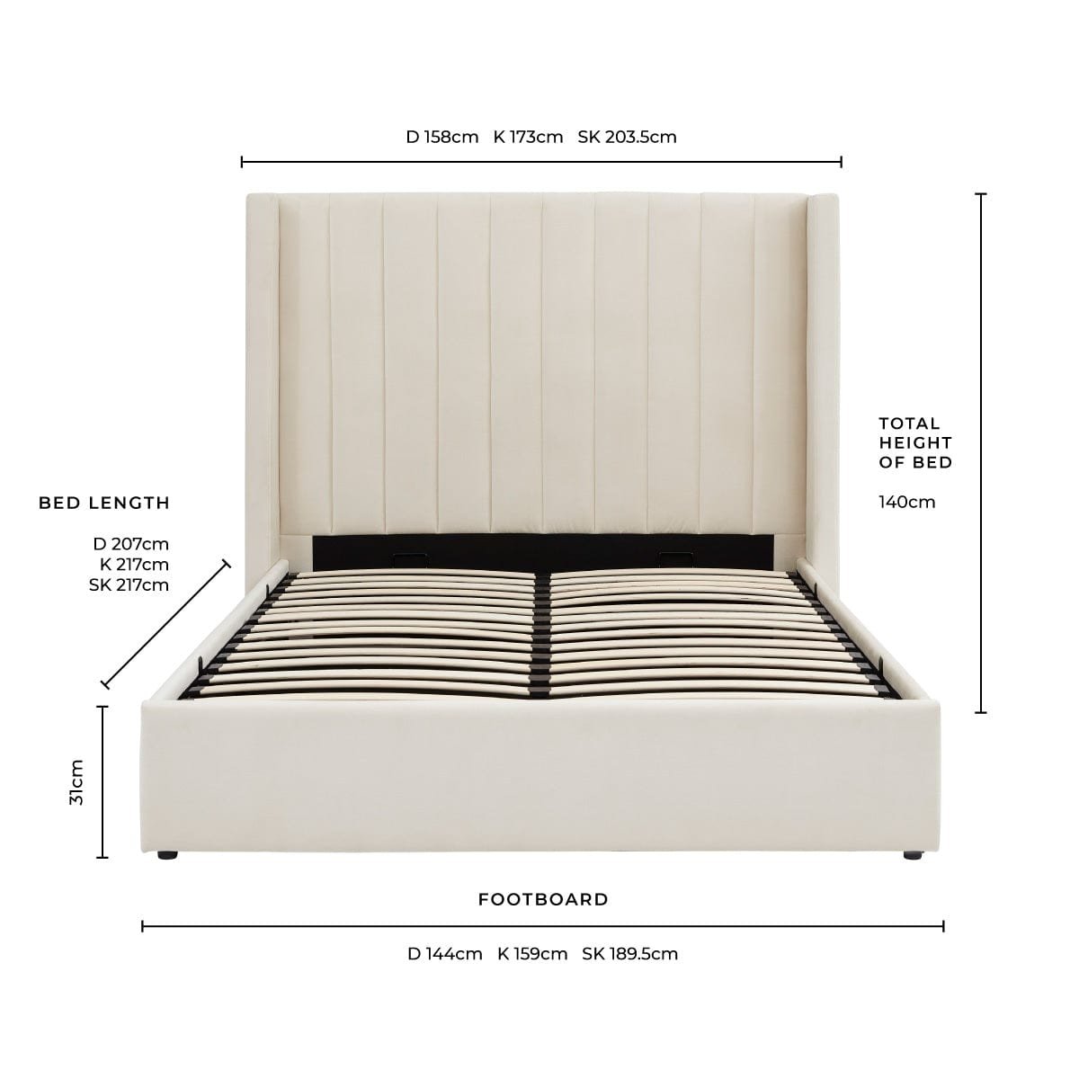 LiomoraMadison Ottoman Storage Bed - Ecru - Image 12