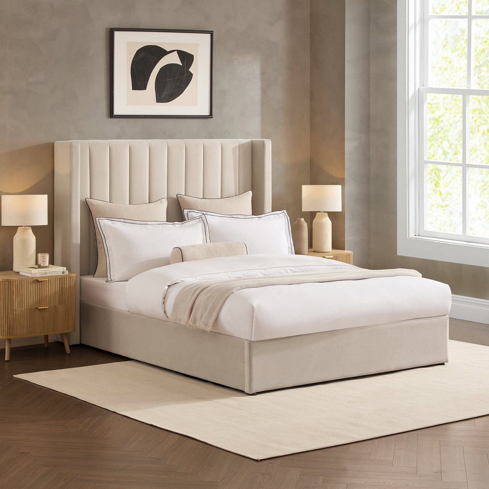 LiomoraMadison Ottoman Storage Bed - Ecru - Image 4