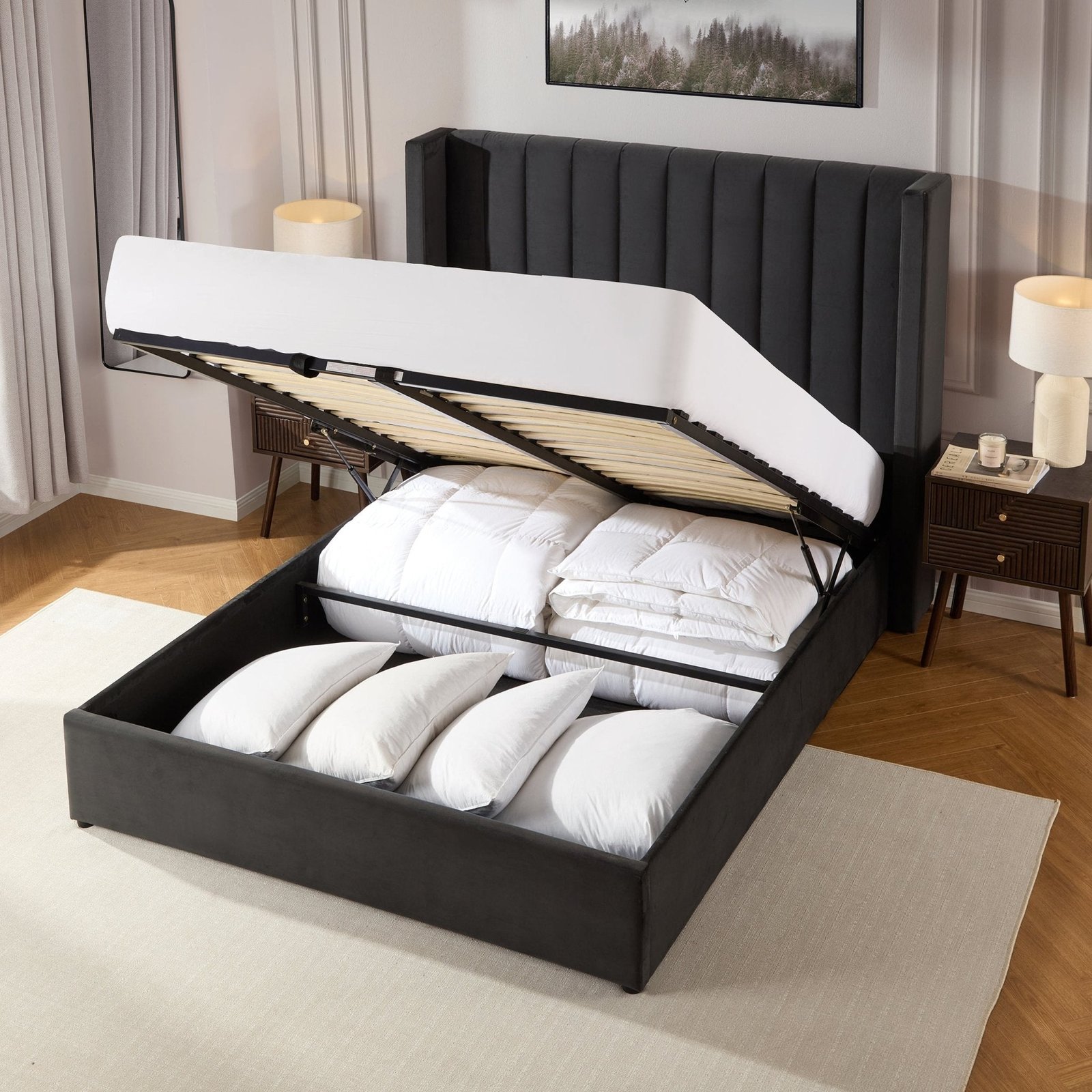 LiomoraMadison Ottoman Storage Bed - Ink - Image 7