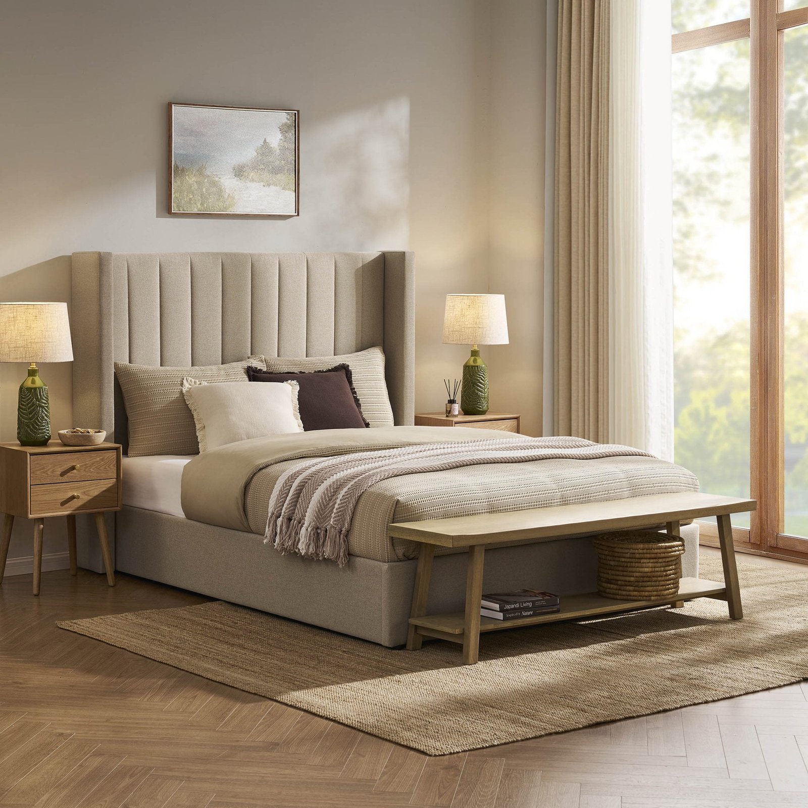 LiomoraMadison Ottoman Storage Bed - Oatmeal - Image 4