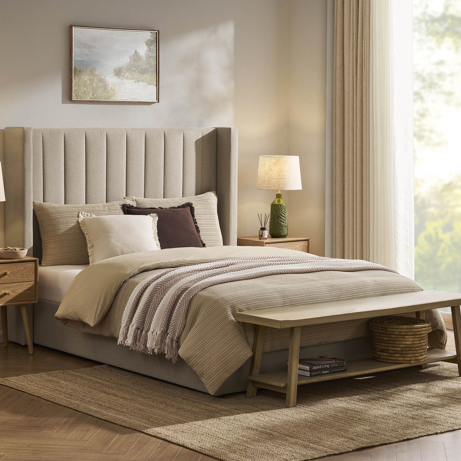 LiomoraMadison Ottoman Storage Bed - Oatmeal - Image 3