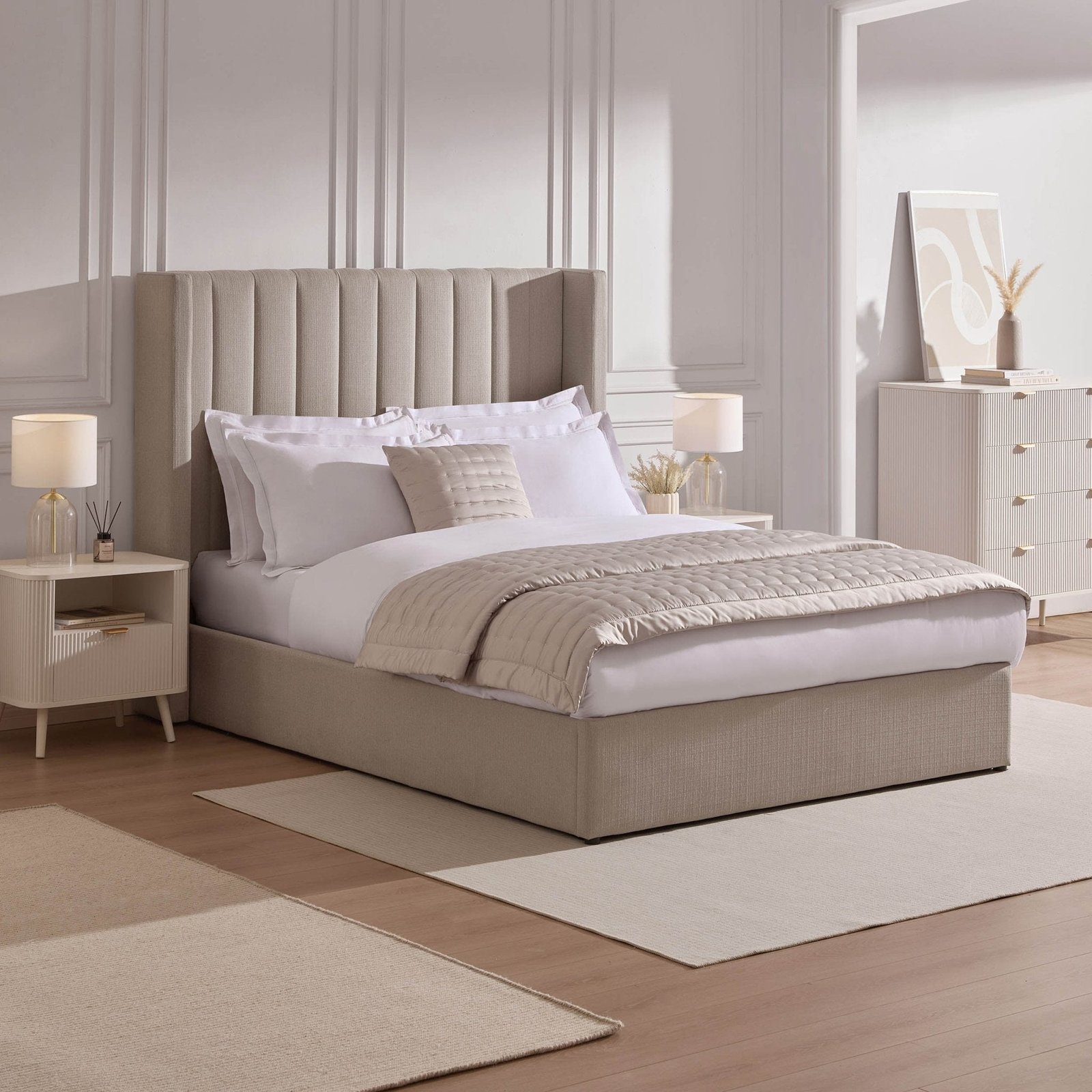 LiomoraMadison Ottoman Storage Bed - Stone Grey - Image 7