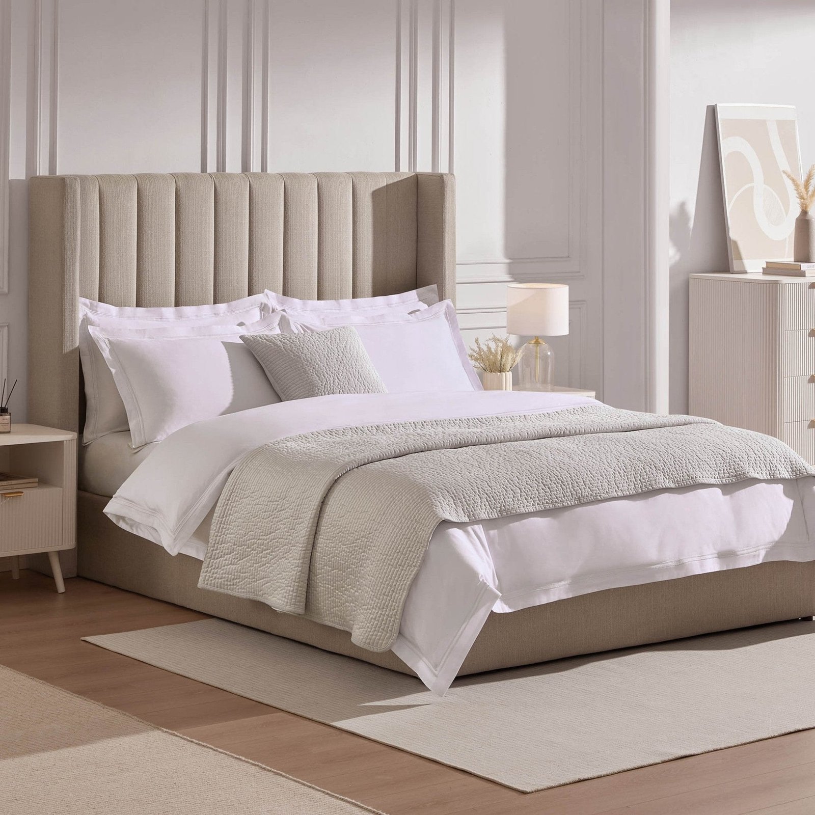 LiomoraMadison Ottoman Storage Bed - Stone Grey