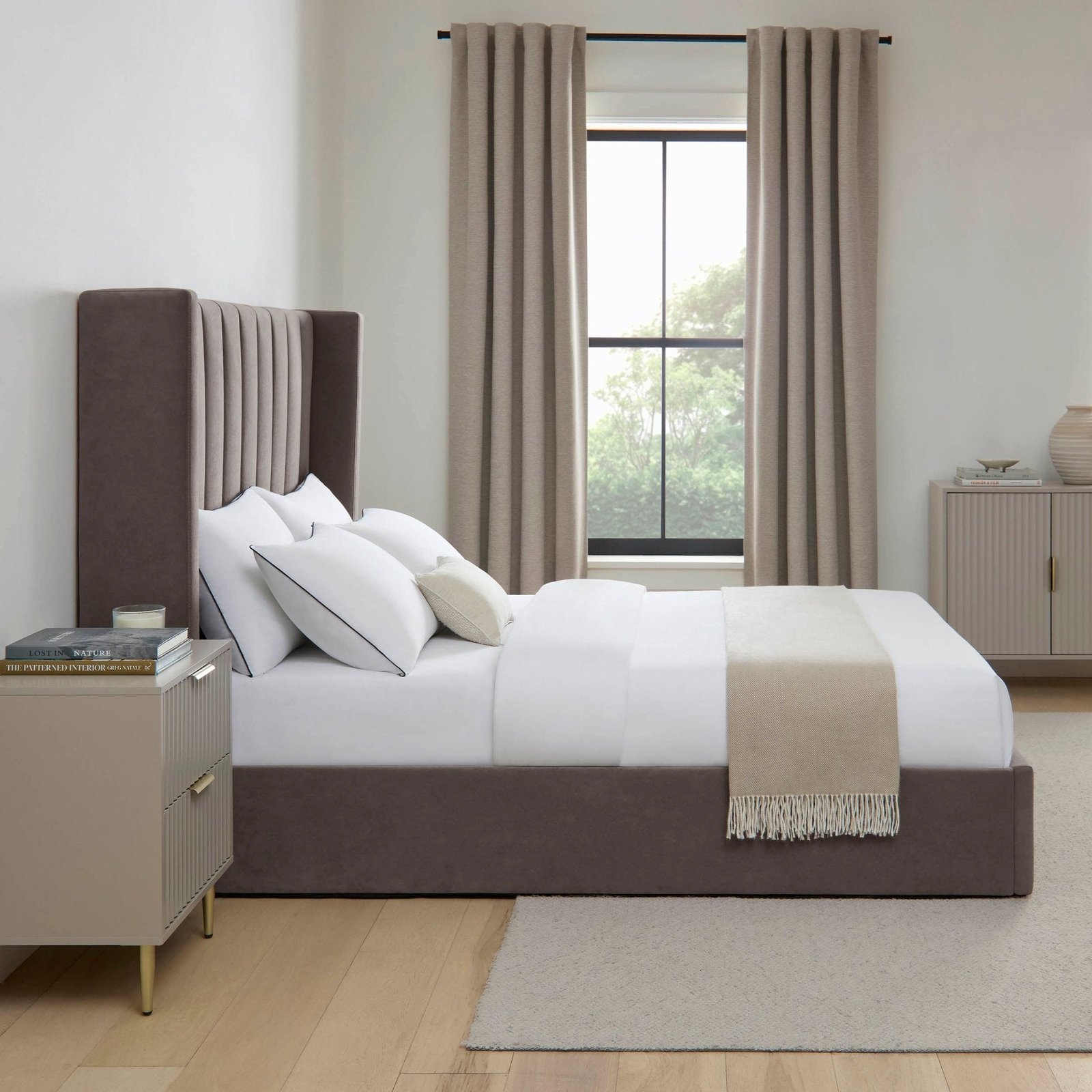LiomoraMadison Ottoman Storage Bed - Taupe - Image 3