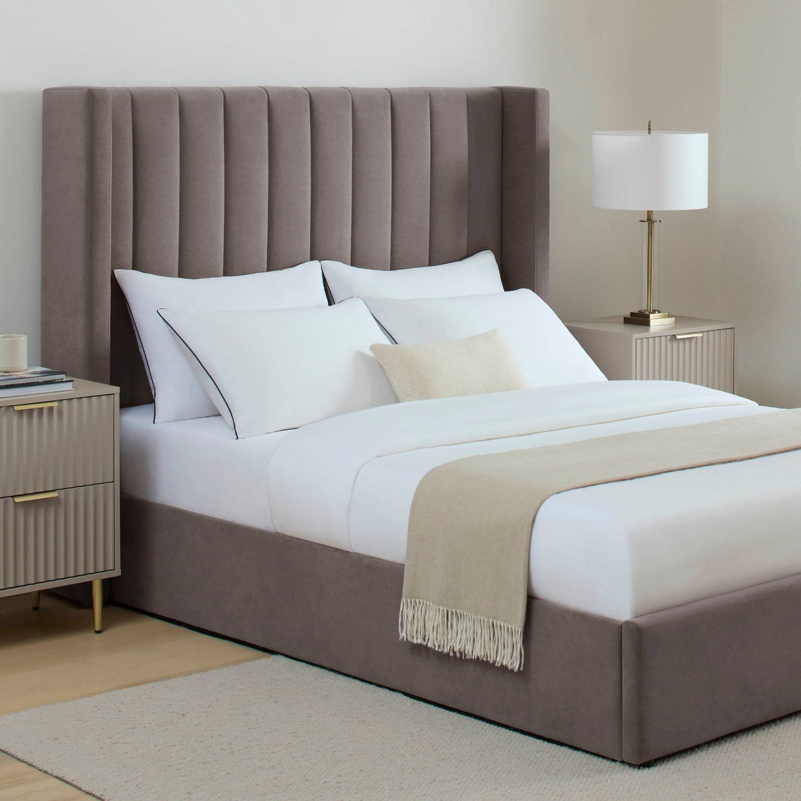 LiomoraMadison Ottoman Storage Bed - Taupe - Image 4