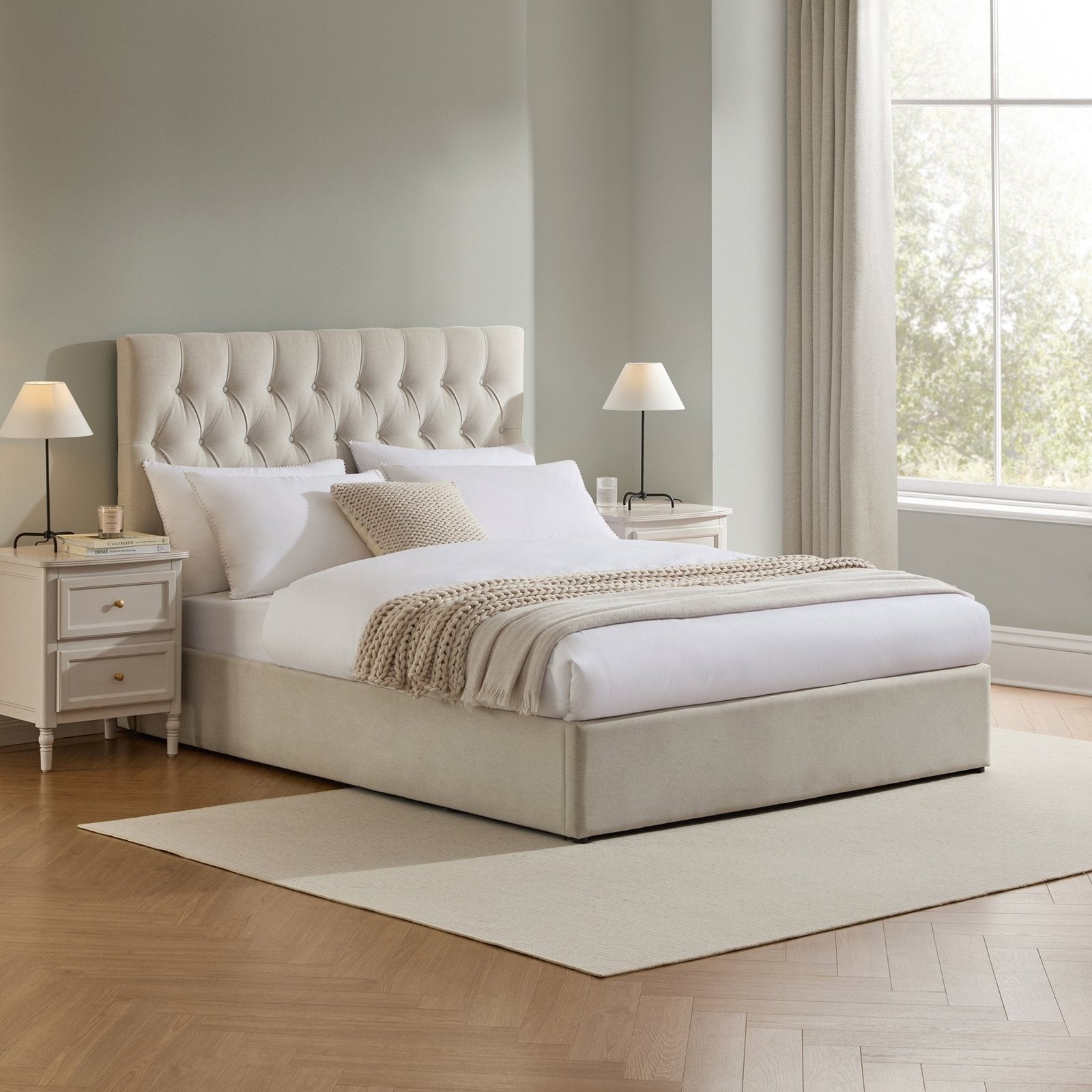 LiomoraMiddleton Ottoman Storage Bed - Natural - Image 8