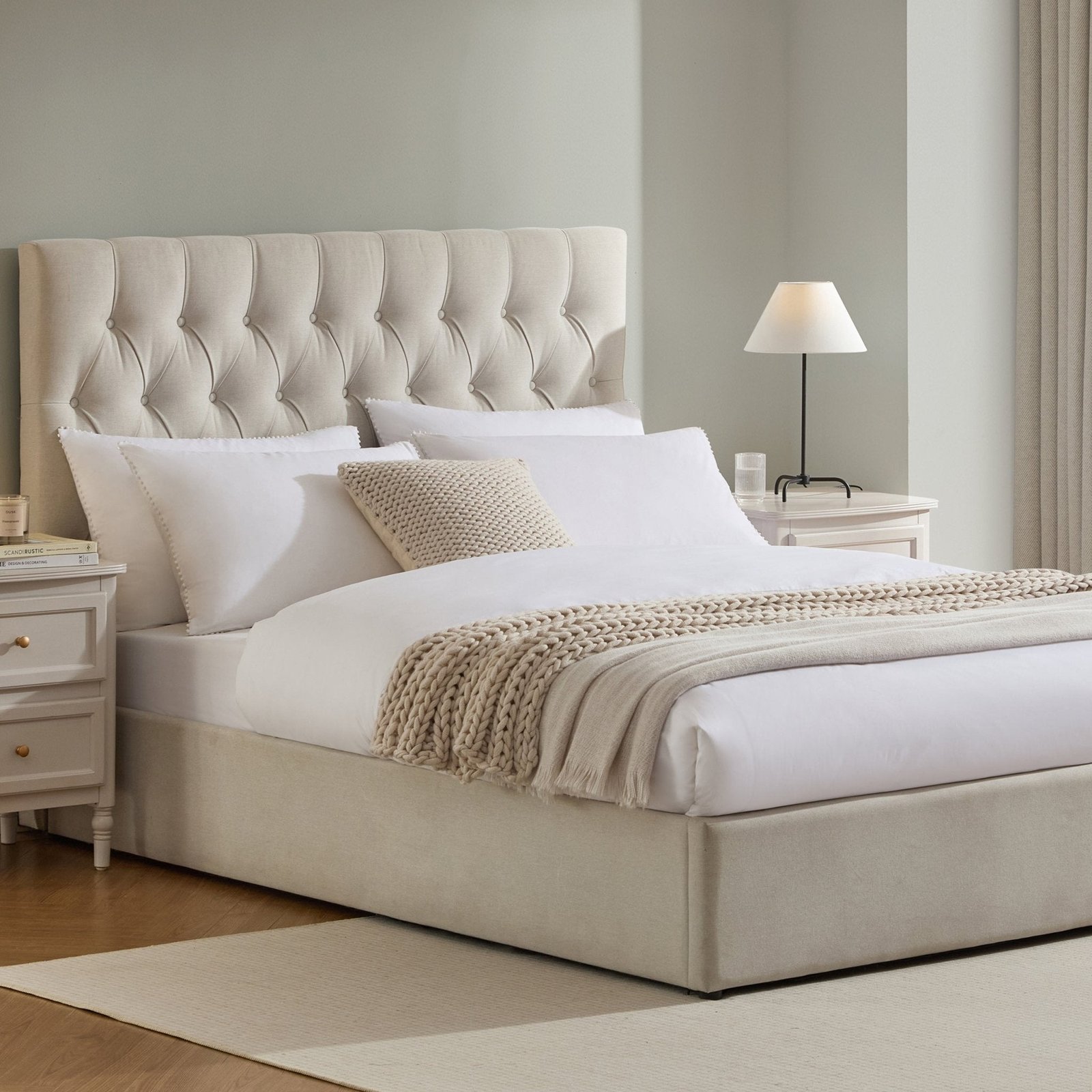 LiomoraMiddleton Ottoman Storage Bed - Natural - Image 3