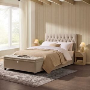 LiomoraMiddleton Ottoman Storage Bed - Oatmeal