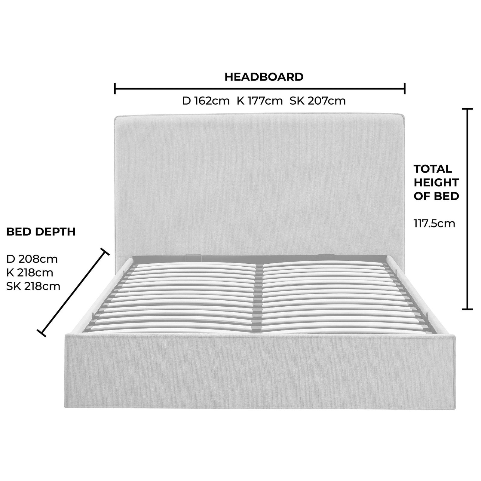 LiomoraOslo Ottoman Storage Bed - Ivory - Image 17