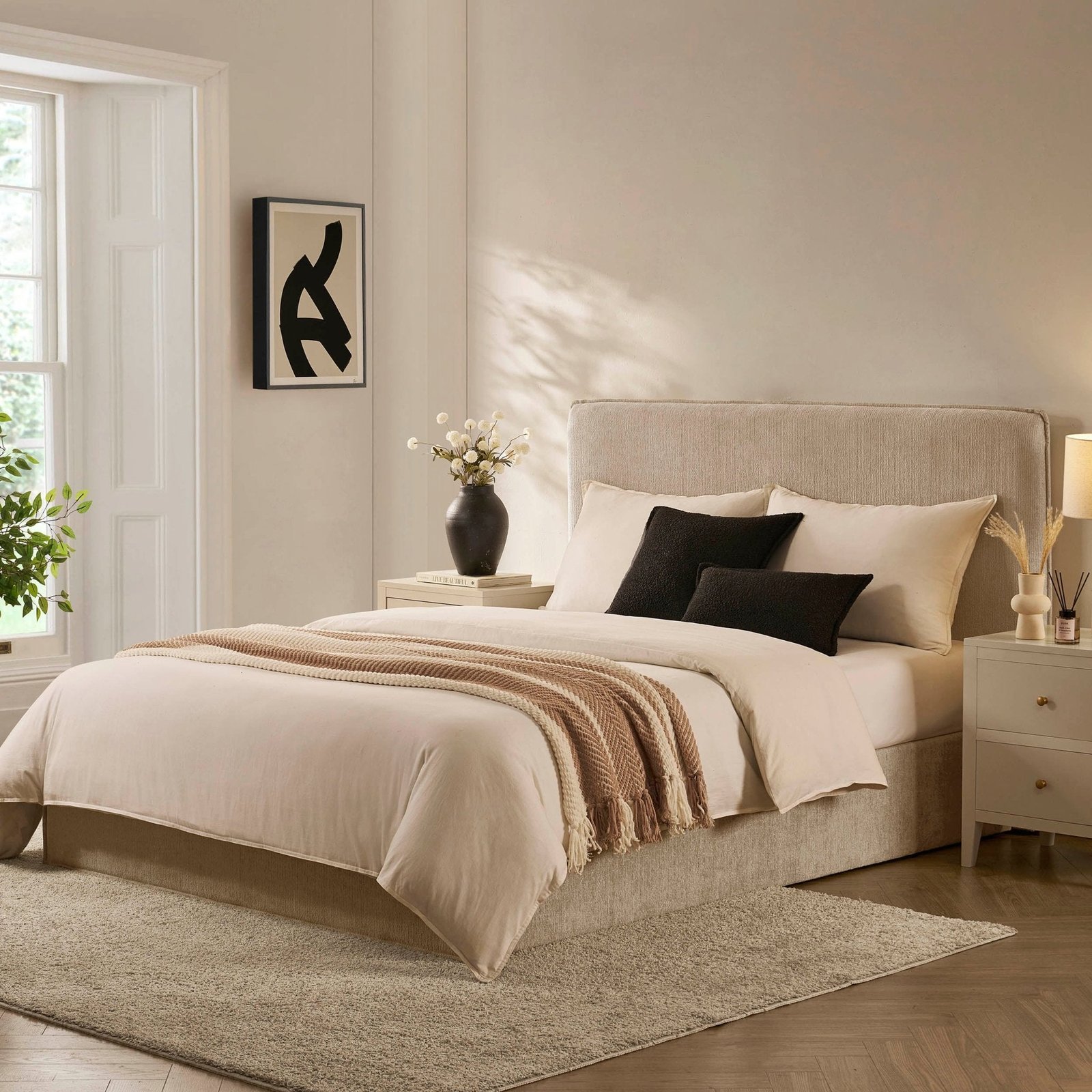 LiomoraOslo Ottoman Storage Bed - Textured Oatmeal - Image 3