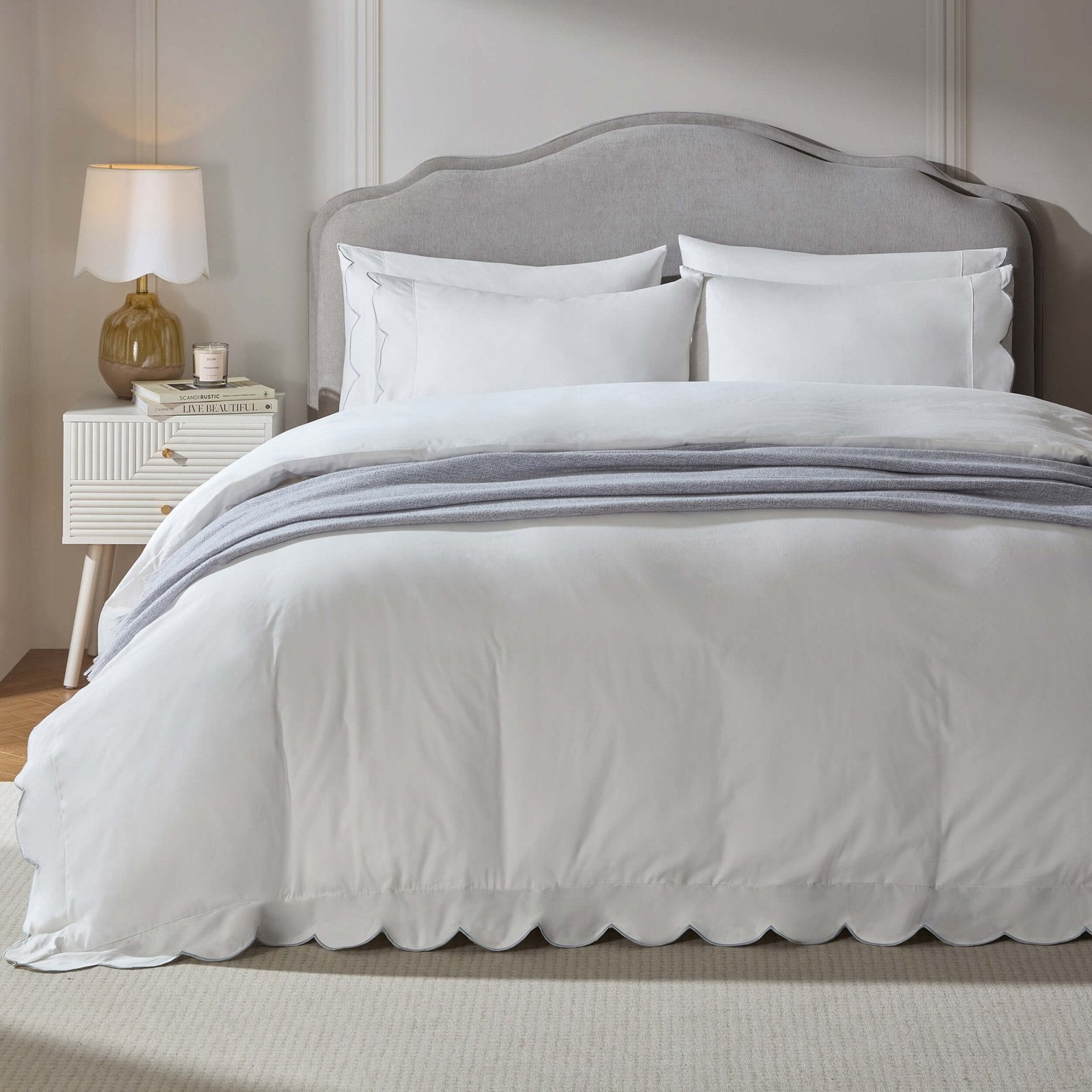 LiomoraWiltshire Chenille Ottoman Storage Bed - Light Grey - Image 7