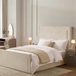 LiomoraSorrento Ottoman Storage Bed - Ecru/White