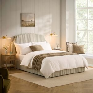 LiomoraSurrey Ottoman Storage Bed - Sage Stripe