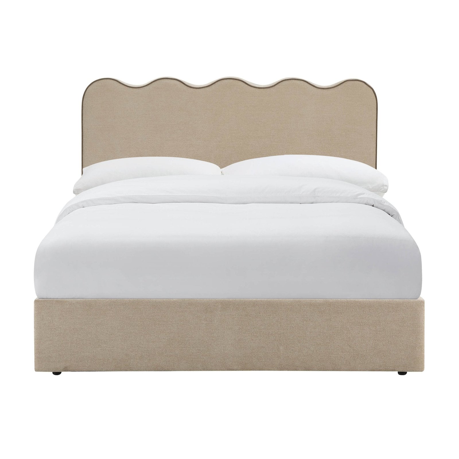 LiomoraWavy Ottoman Storage Bed - Chenille Oatmeal - Image 11