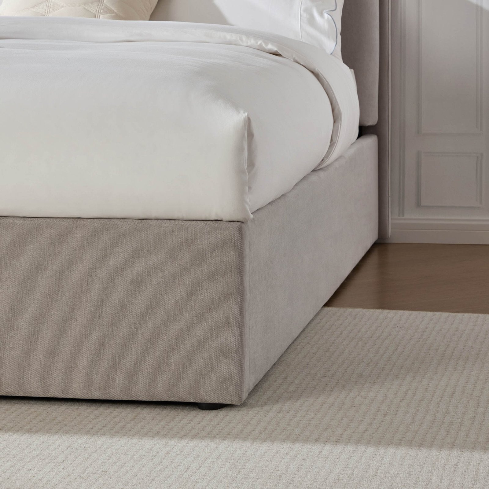 LiomoraWiltshire Chenille Ottoman Storage Bed - Light Grey - Image 6