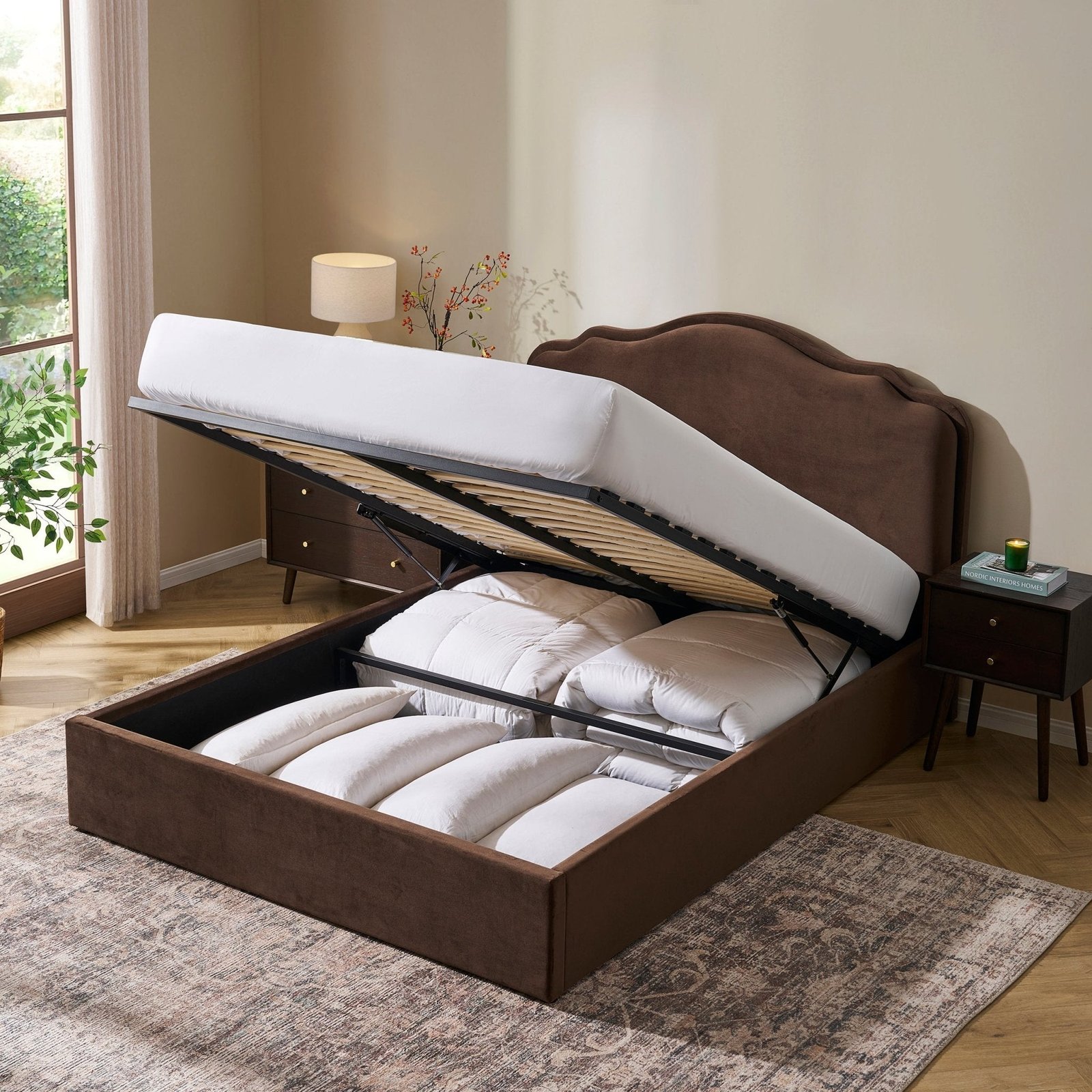 LiomoraWiltshire Ottoman Storage Bed - Cappuccino - Image 7