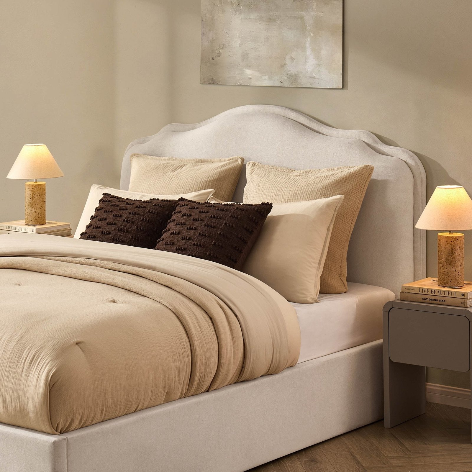 LiomoraWiltshire Ottoman Storage Bed - Cream Linen - Image 7