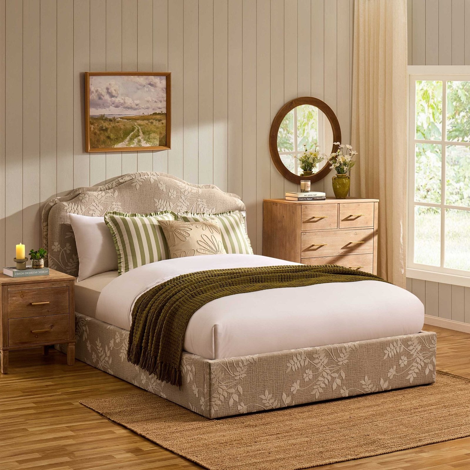LiomoraWiltshire Ottoman Storage Bed - Jacquard Floral - Image 3