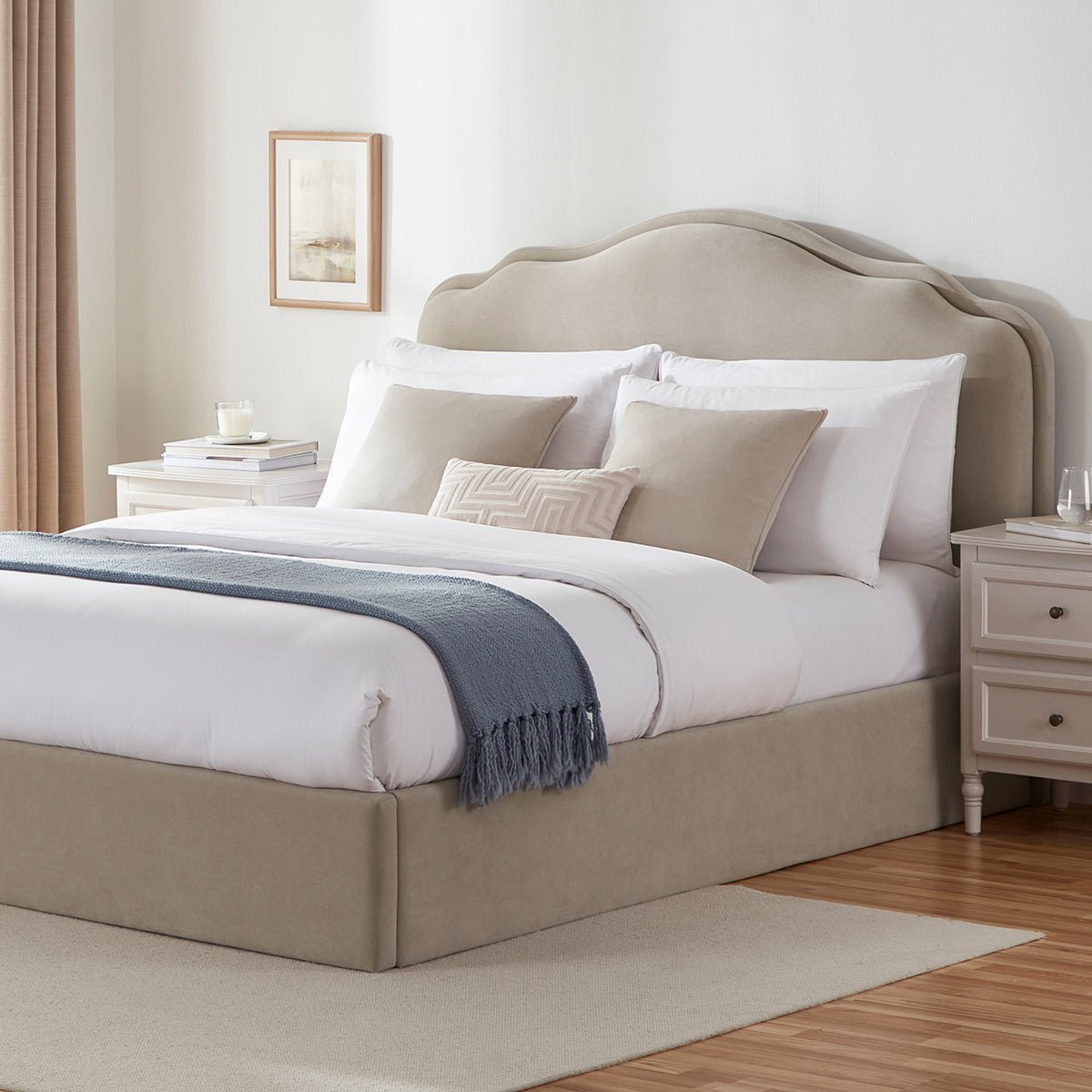 LiomoraWiltshire Ottoman Storage Bed - Stone